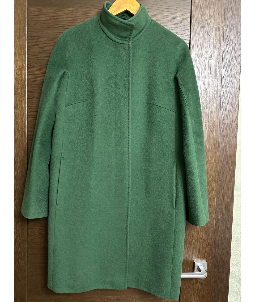 MAX MARA STUDIO Зеленые шерстяное пальто, фото 4