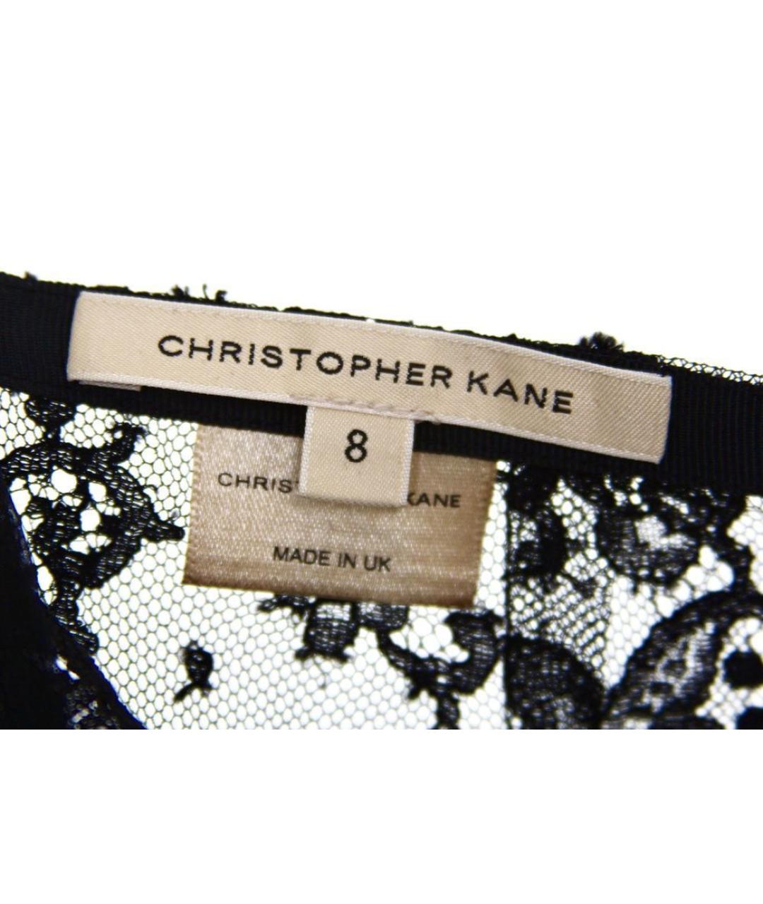 CHRISTOPHER KANE Черная хлопко-эластановая юбка мини, фото 3