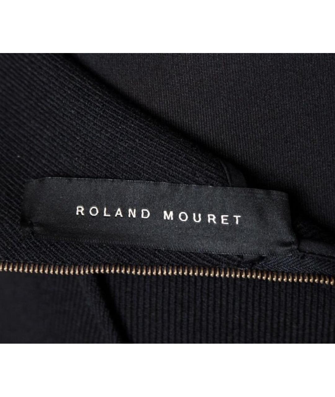 ROLAND MOURET Черная шерстяная юбка миди, фото 4