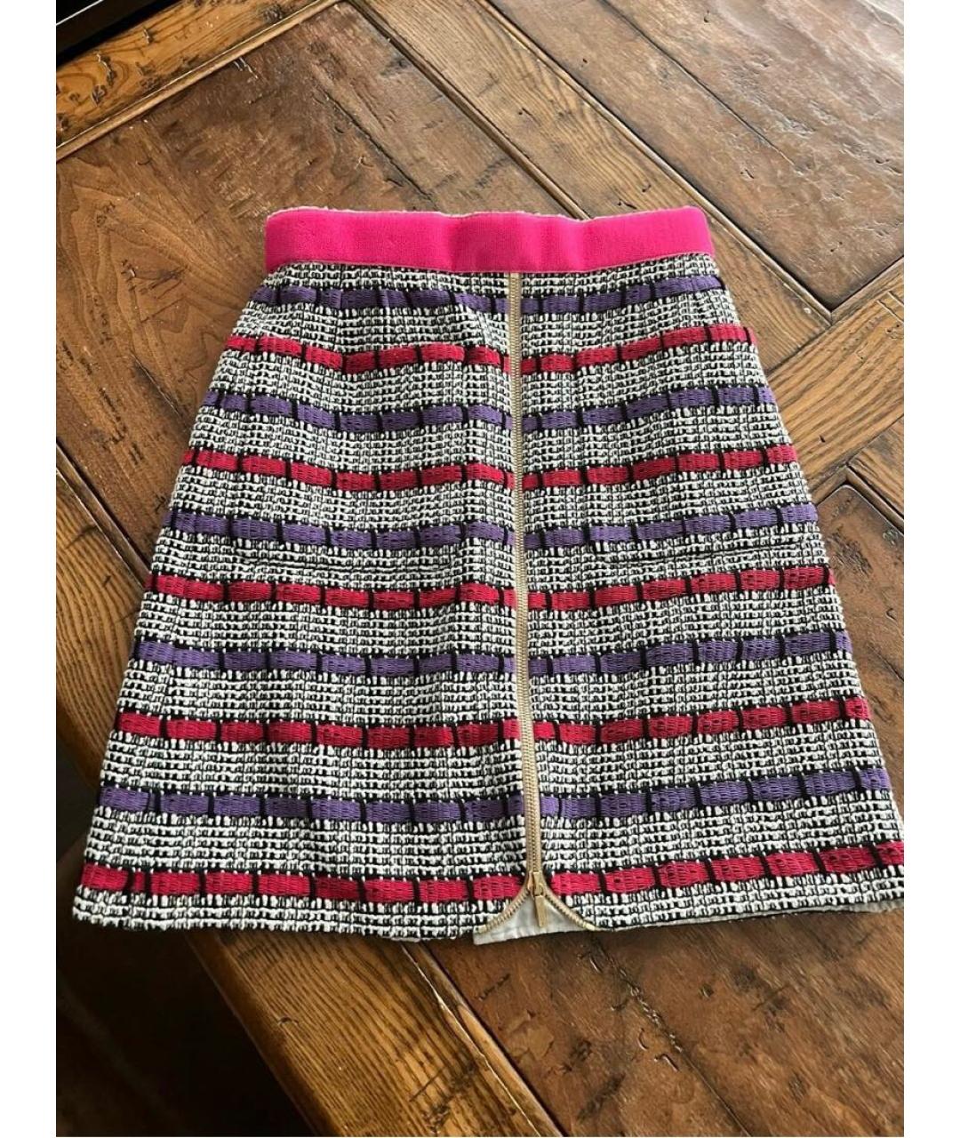 CHANEL PRE-OWNED Розовая твидовая юбка мини, фото 5