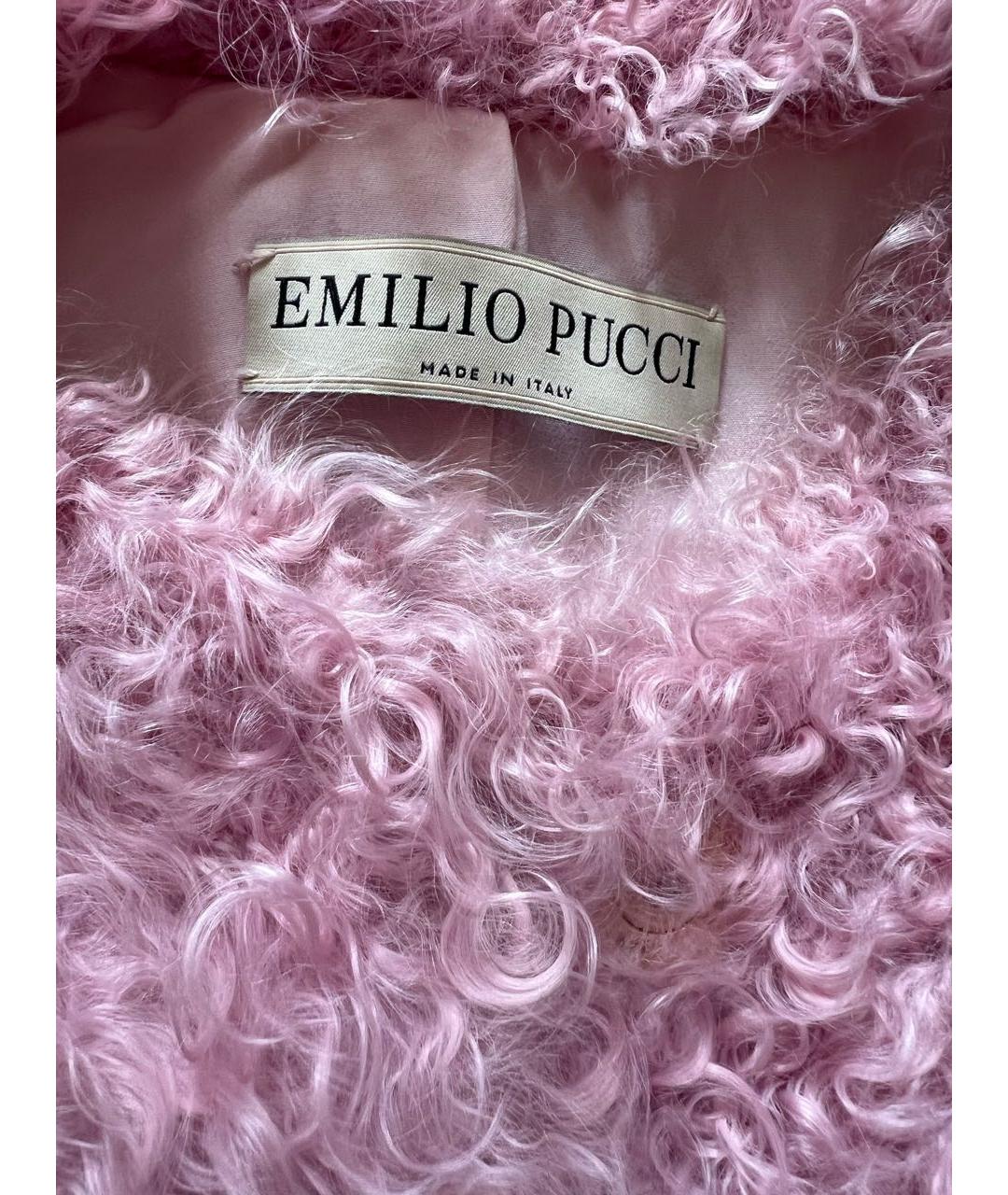 EMILIO PUCCI Розовая меховая шуба, фото 3