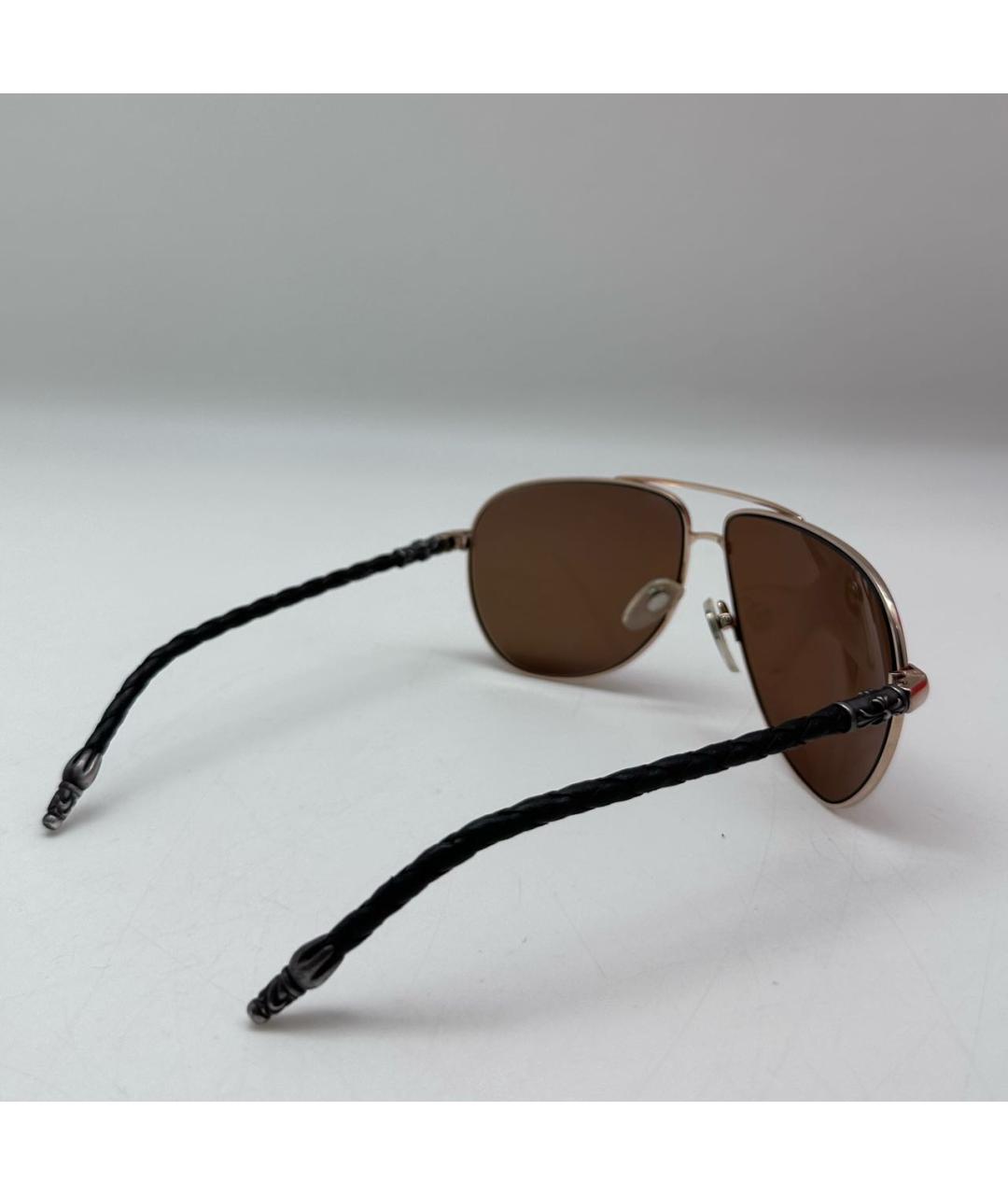 CHROME HEARTS Коричневые металлические солнцезащитные очки, фото 5