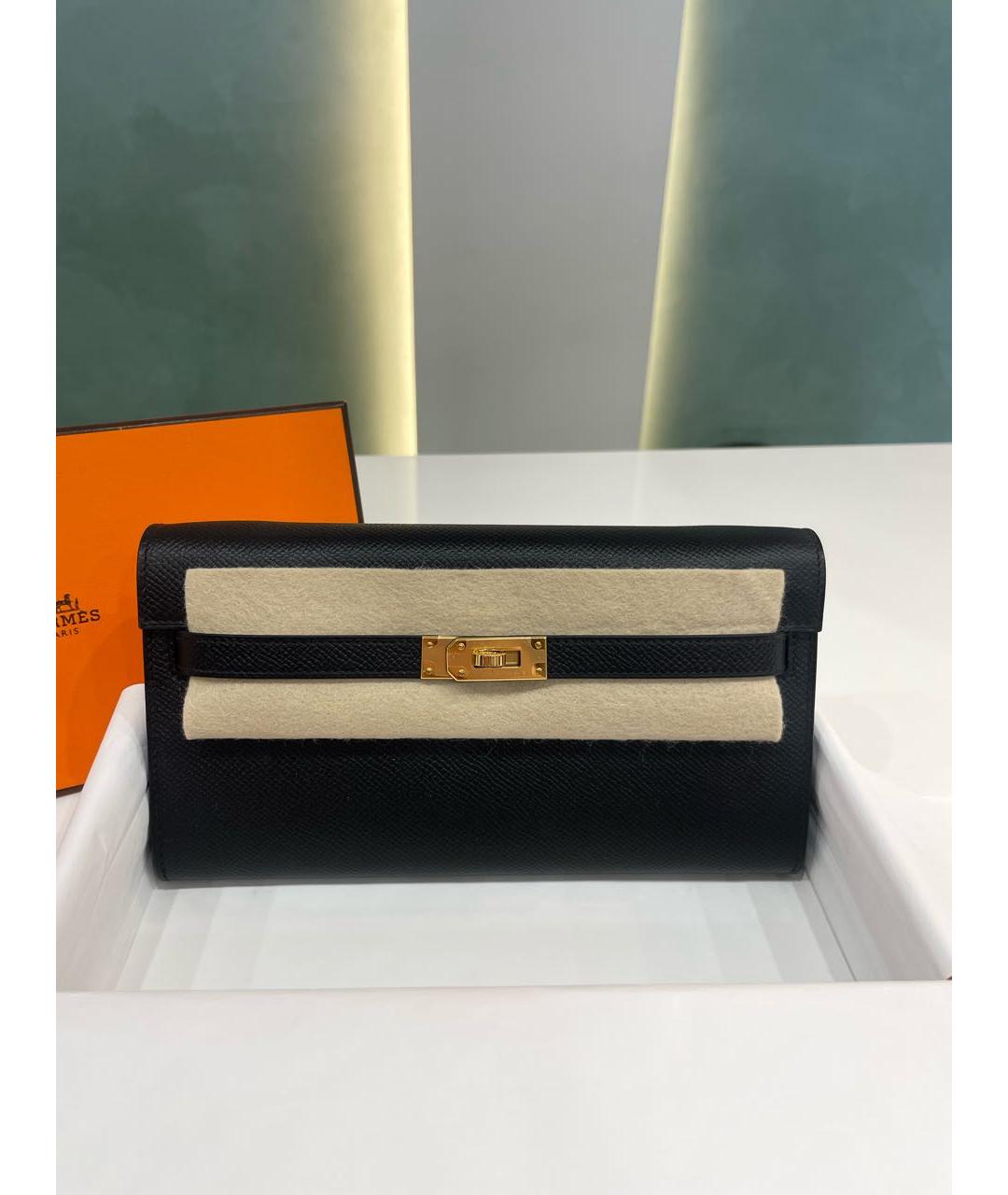 HERMES Черная кожаная сумка через плечо, фото 7