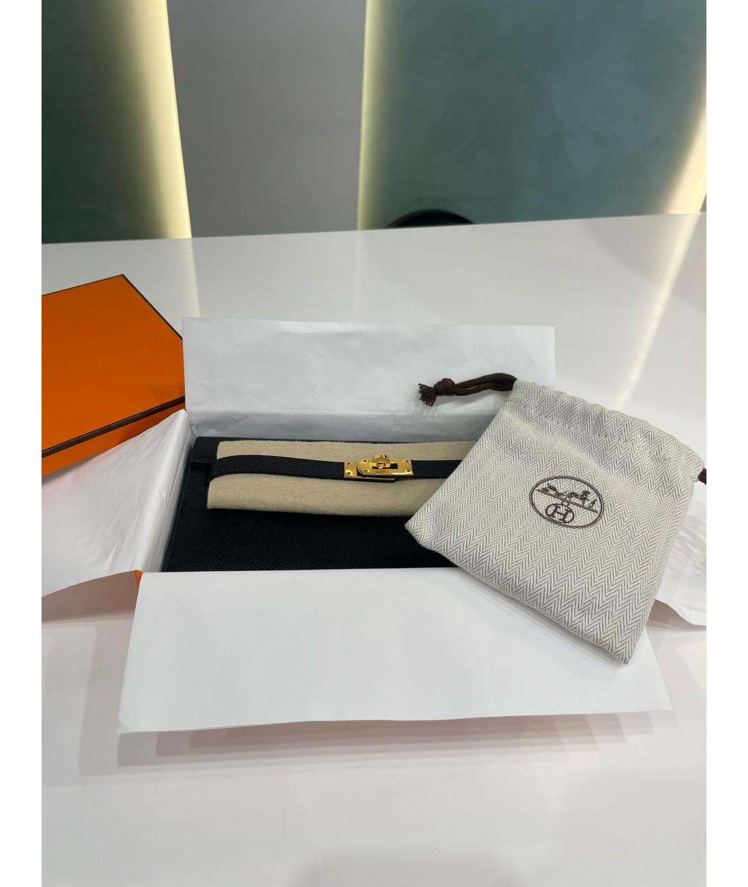 HERMES Черная кожаная сумка через плечо, фото 6