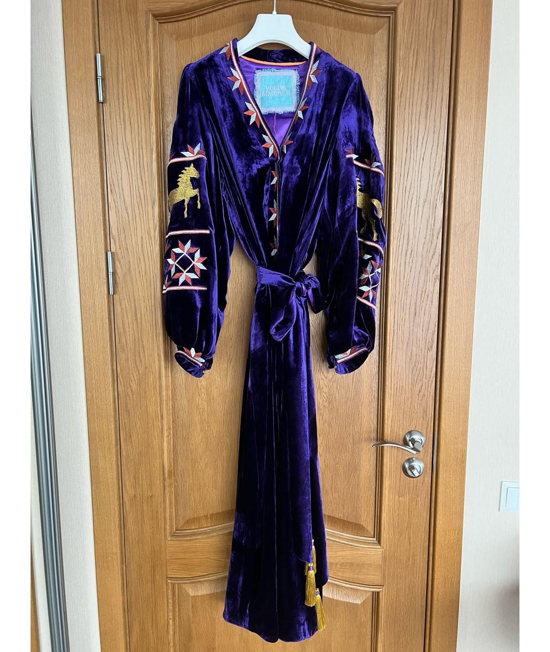 YULIYA MAGDYCH Фиолетовое бархатное вечернее платье, фото 2