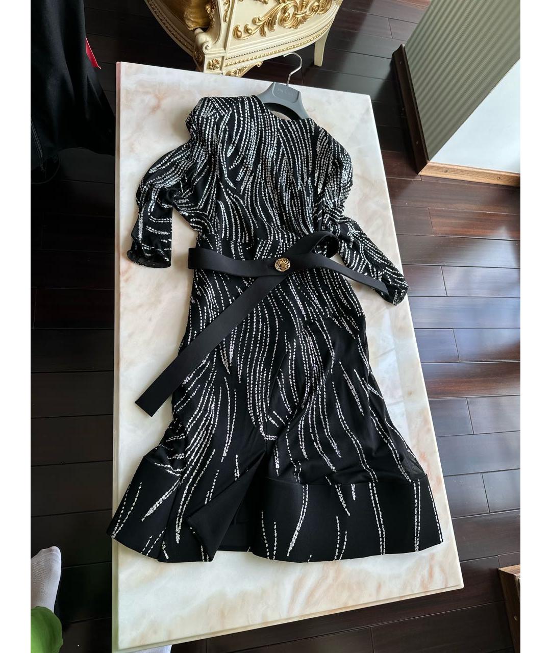 LOUIS VUITTON Черное вискозное вечернее платье, фото 3