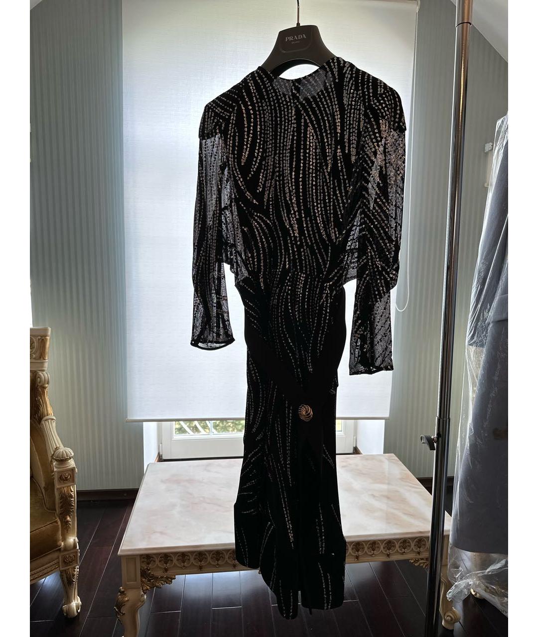LOUIS VUITTON Черное вискозное вечернее платье, фото 2