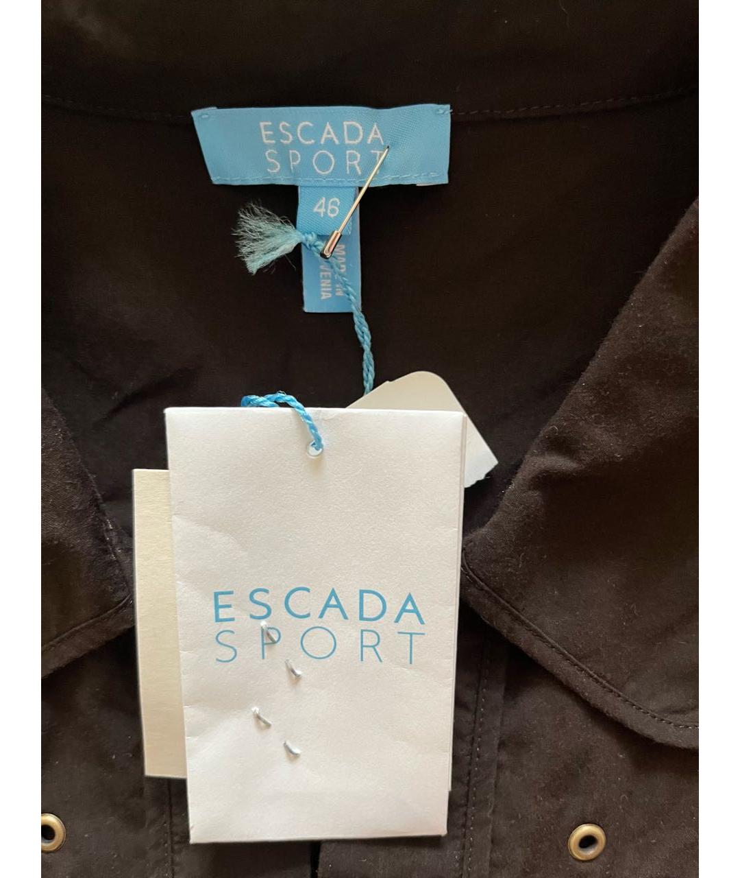ESCADA Коричневое хлопковое платье, фото 4