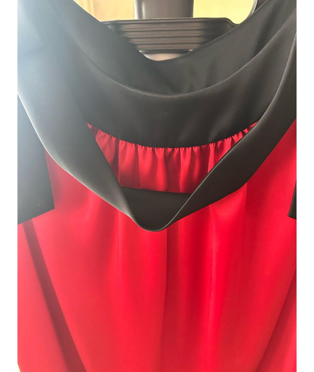 MOSCHINO Красное ацетатное коктейльное платье, фото 4