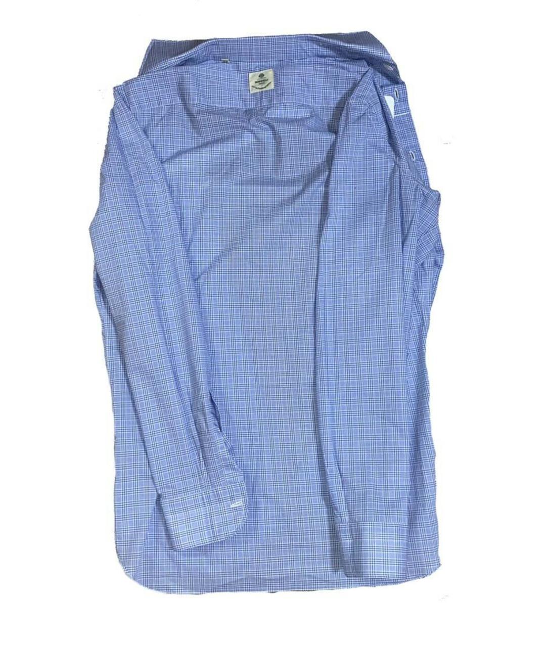 LUIGI BORRELLI Голубая хлопковая классическая рубашка, фото 3