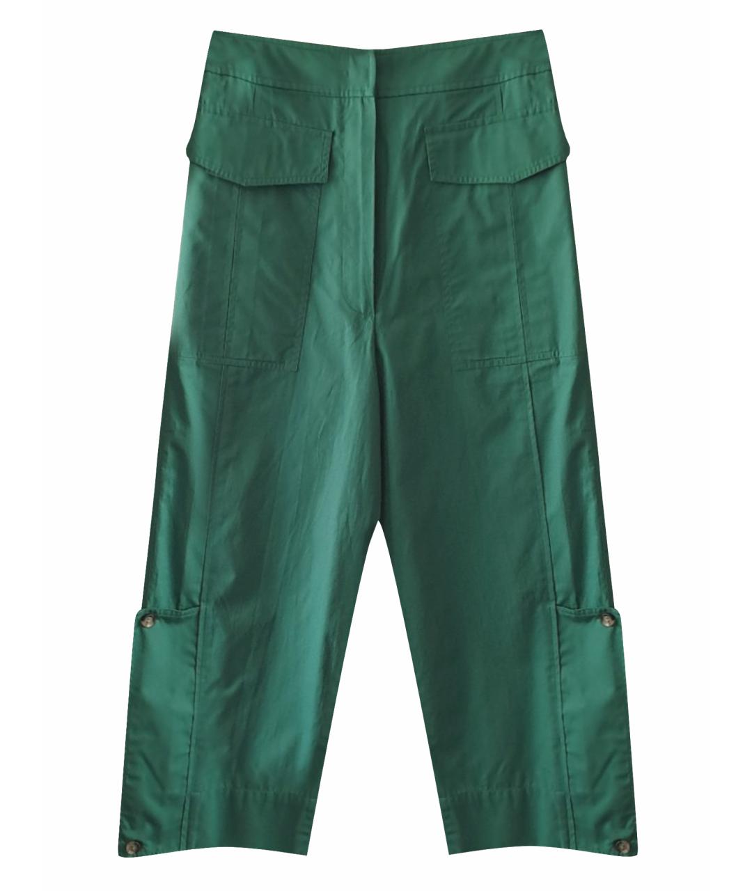 SPORTMAX Зеленые хлопковые брюки широкие, фото 1