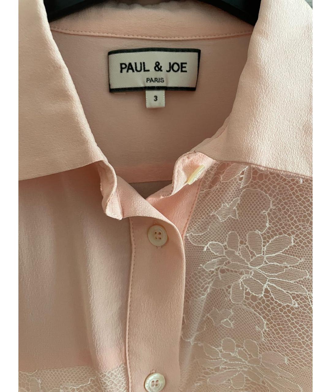 PAUL & JOE Розовая шелковая блузы, фото 2