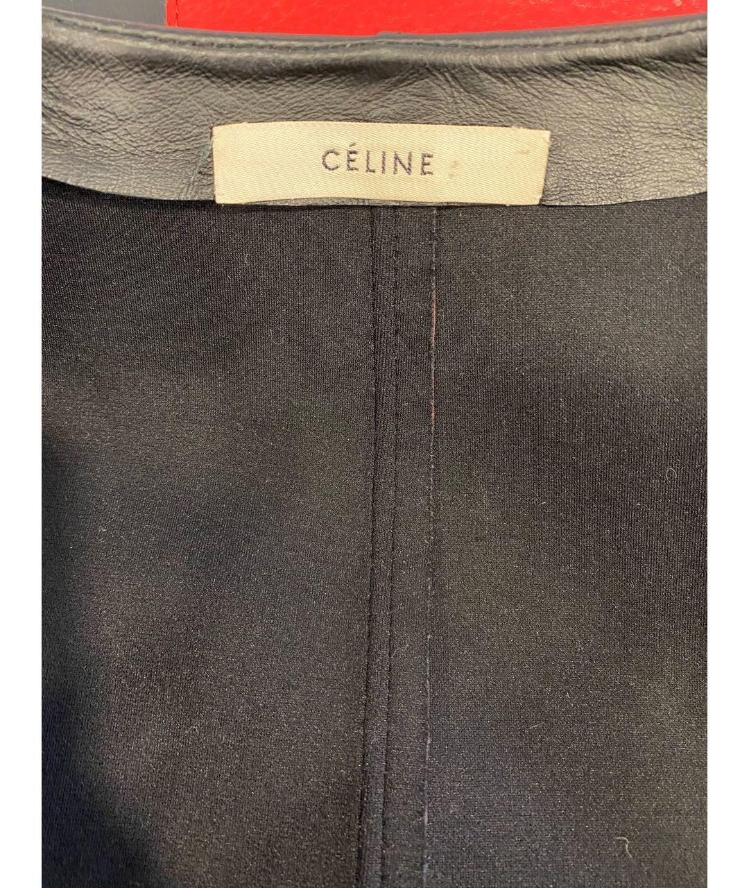 CELINE PRE-OWNED Бордовая кожаная куртка, фото 3