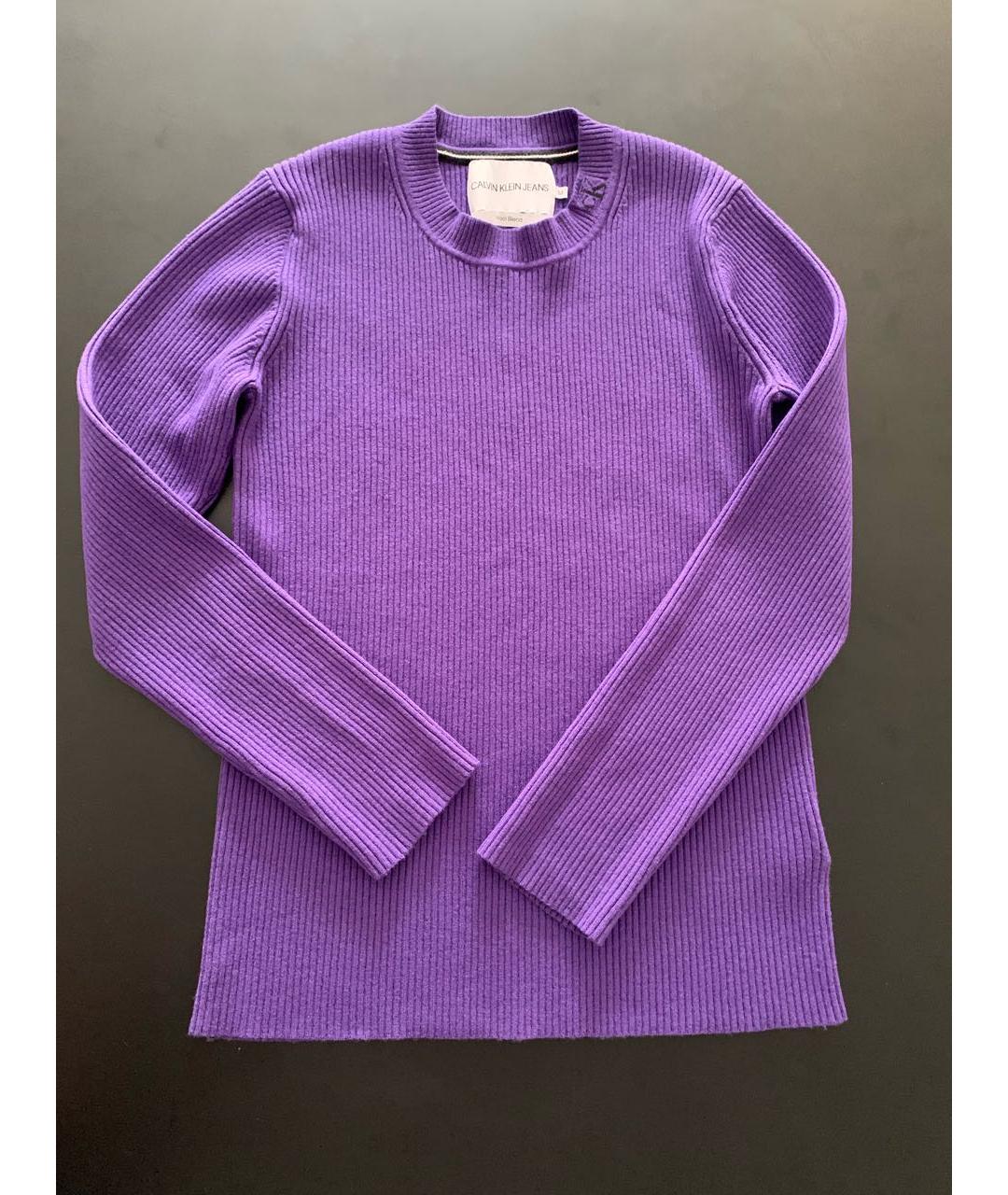 CALVIN KLEIN JEANS Фиолетовый полиамидовый джемпер / свитер, фото 5