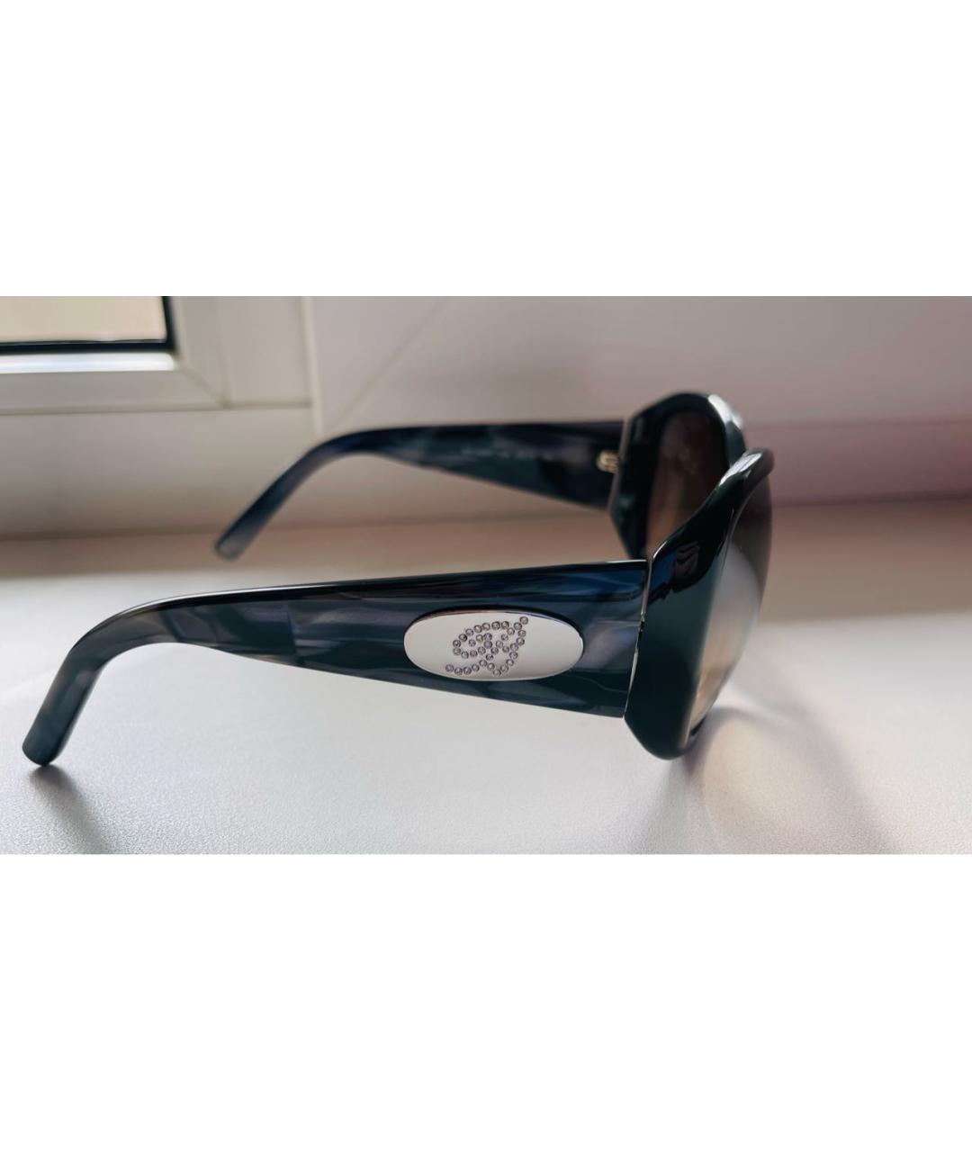 BLUMARINE Черные пластиковые солнцезащитные очки, фото 2
