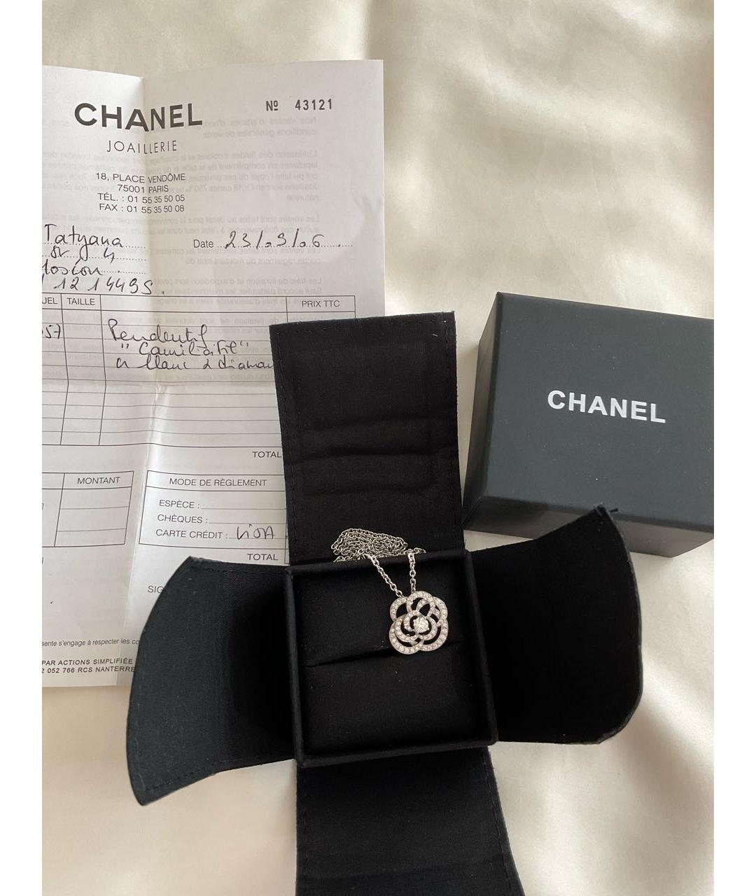 CHANEL Серебрянный кулон из белого золота, фото 6