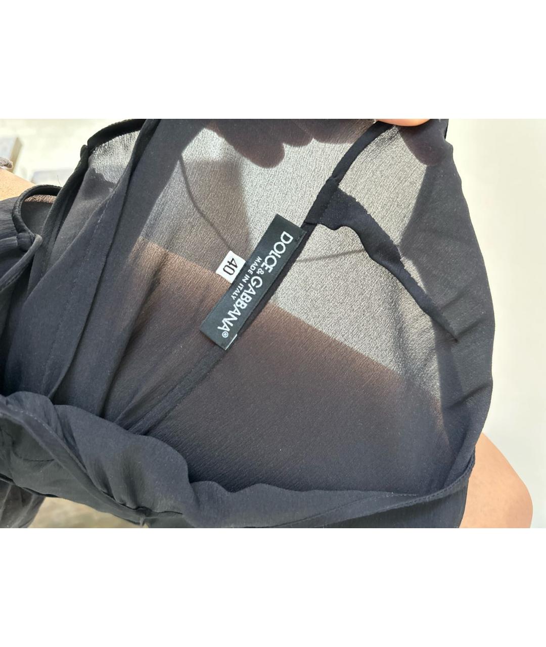 DOLCE&GABBANA Черное кружевное коктейльное платье, фото 6