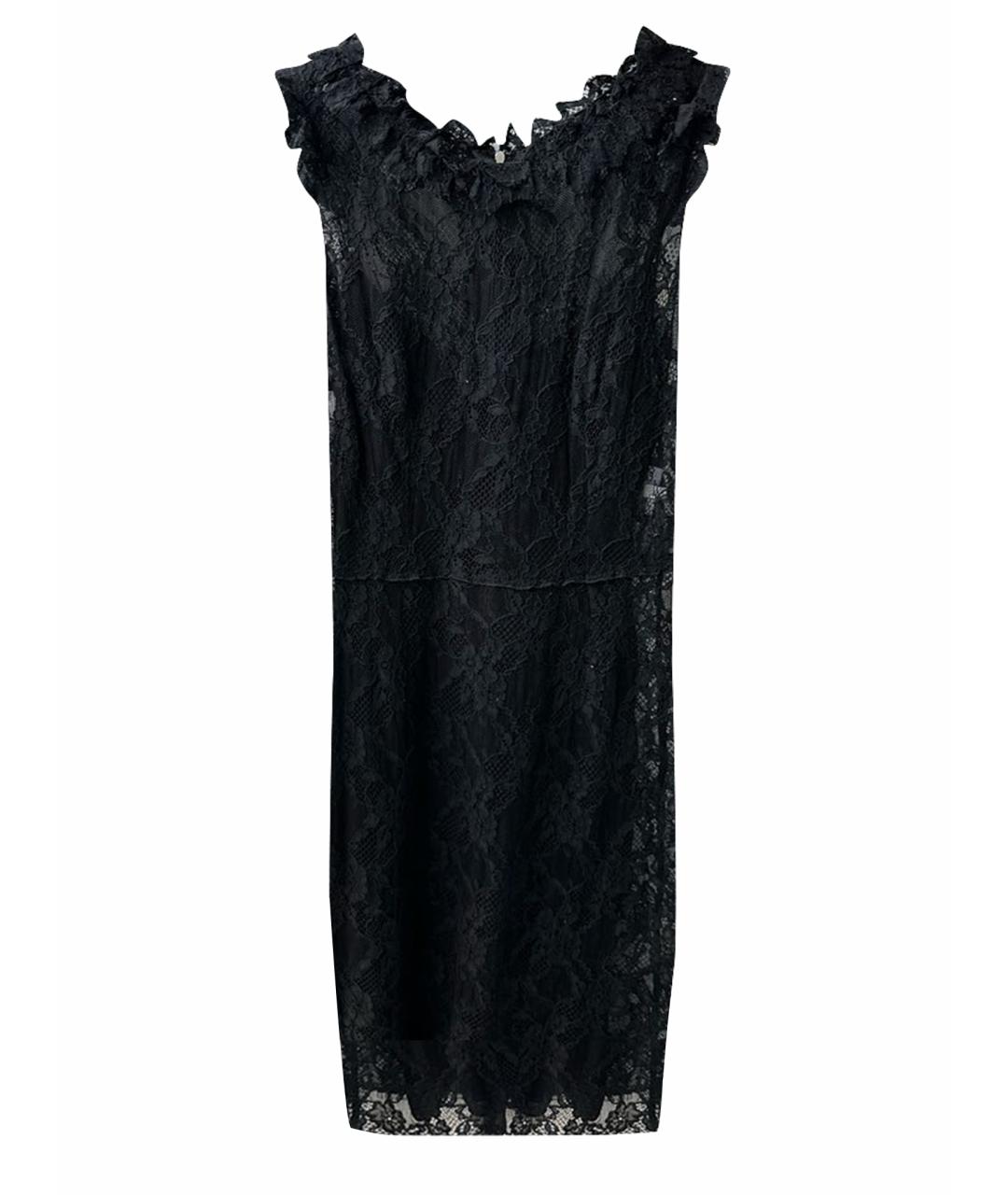 DOLCE&GABBANA Черное кружевное коктейльное платье, фото 1