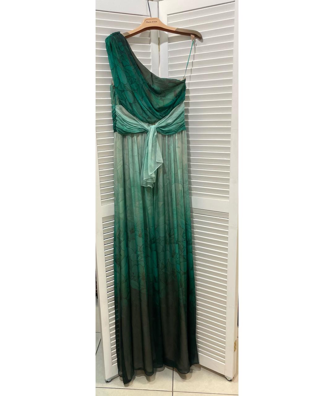 GIAMBATTISTA VALLI Зеленые шелковое вечернее платье, фото 9