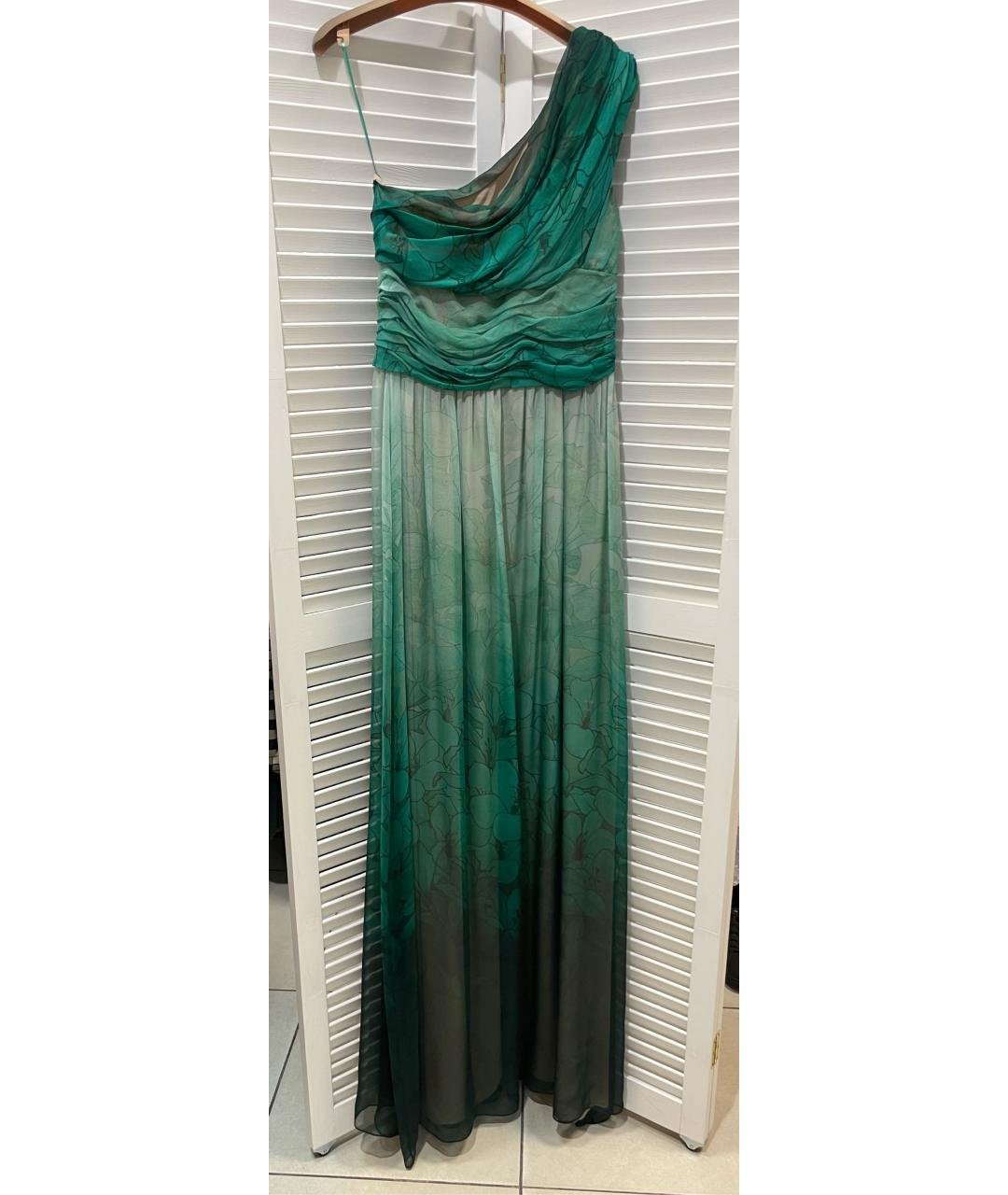 GIAMBATTISTA VALLI Зеленые шелковое вечернее платье, фото 2