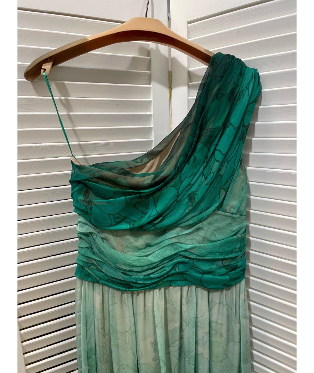 GIAMBATTISTA VALLI Зеленые шелковое вечернее платье, фото 4