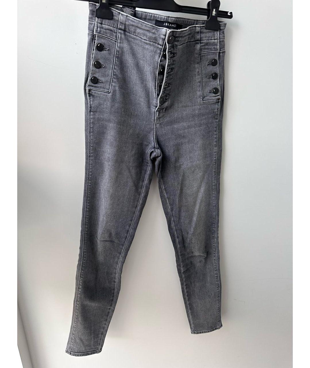 JBRAND Серые хлопко-эластановые джинсы слим, фото 6