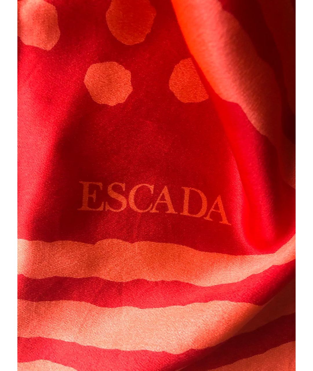 ESCADA Красный шелковый шарф, фото 4