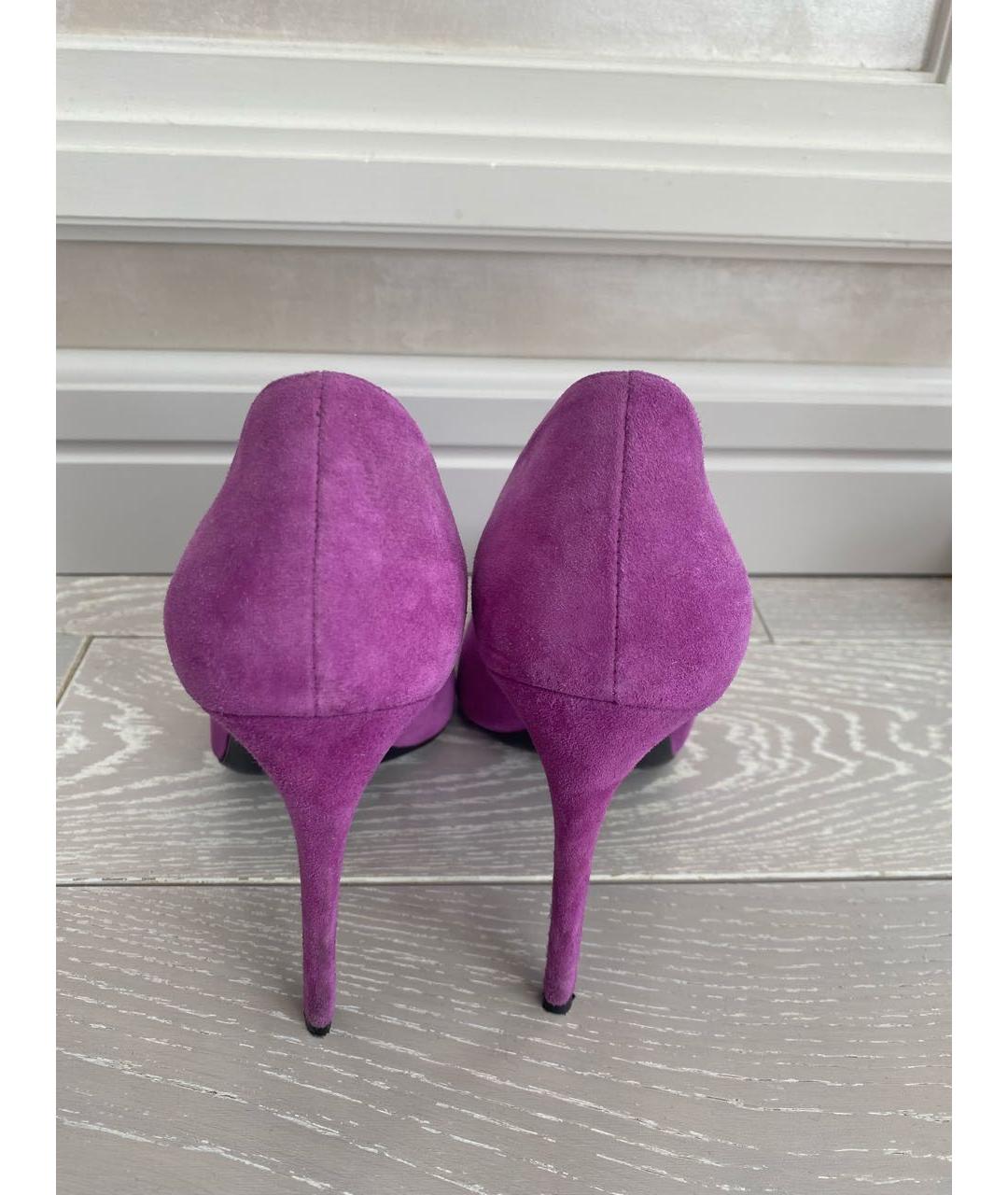 GIAN MARCO LORENZI Фиолетовые замшевые туфли, фото 4
