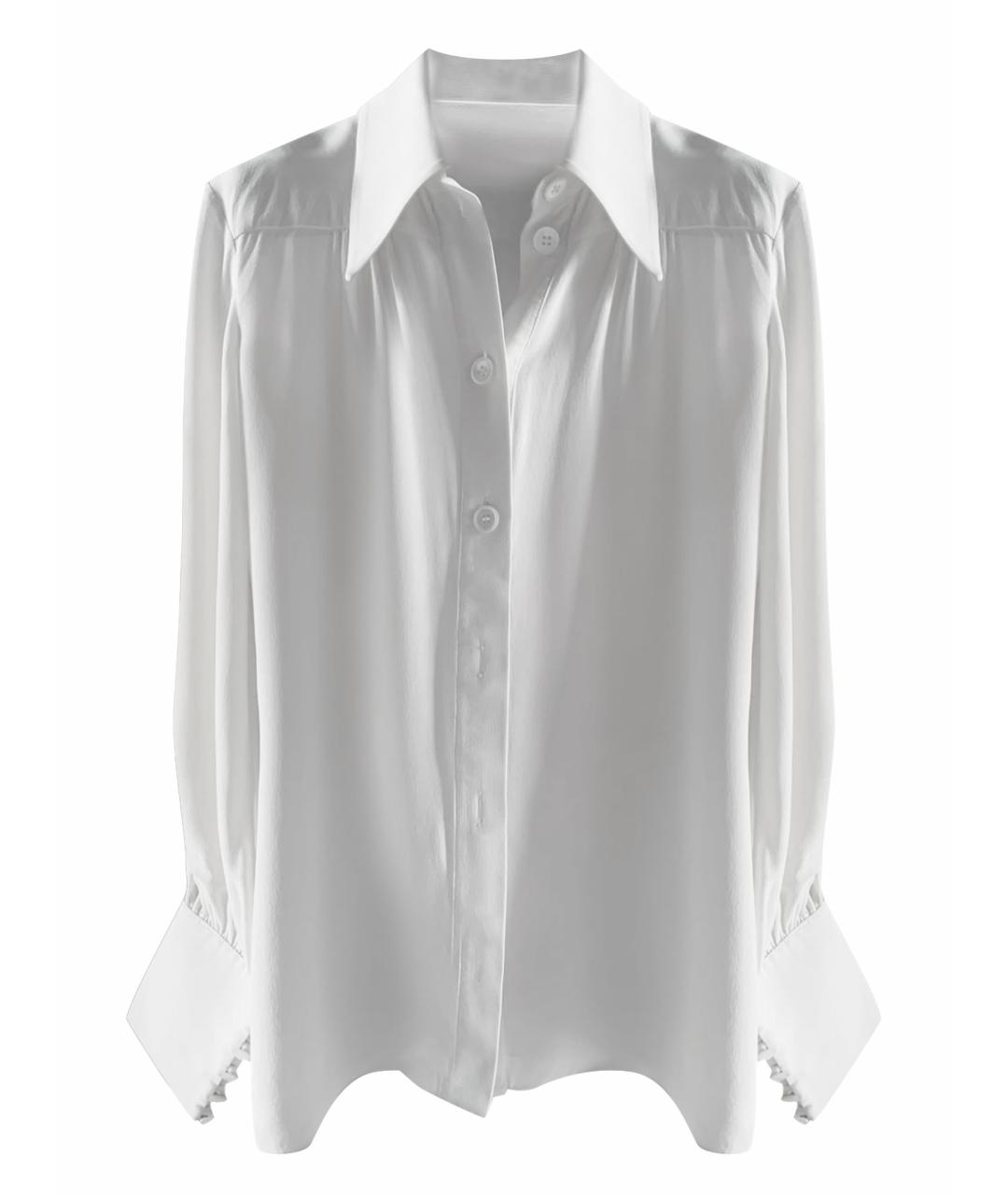 MICHAEL KORS COLLECTION Белая шелковая блузы, фото 1