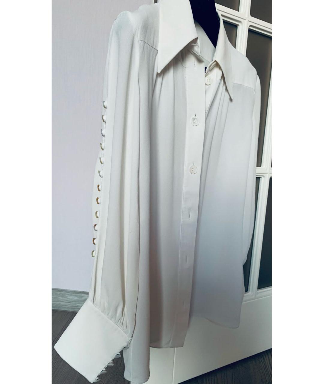 MICHAEL KORS COLLECTION Белая шелковая блузы, фото 4