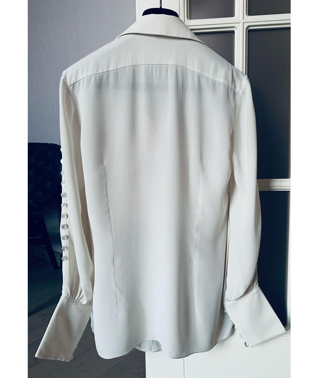 MICHAEL KORS COLLECTION Белая шелковая блузы, фото 2