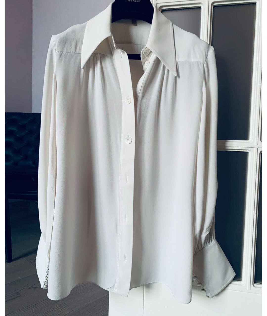 MICHAEL KORS COLLECTION Белая шелковая блузы, фото 3