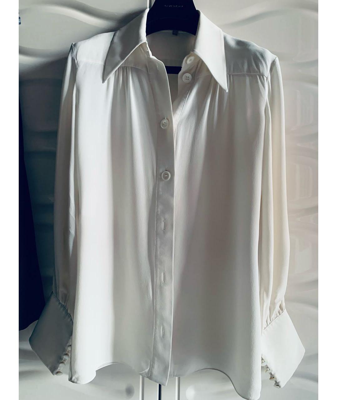 MICHAEL KORS COLLECTION Белая шелковая блузы, фото 9