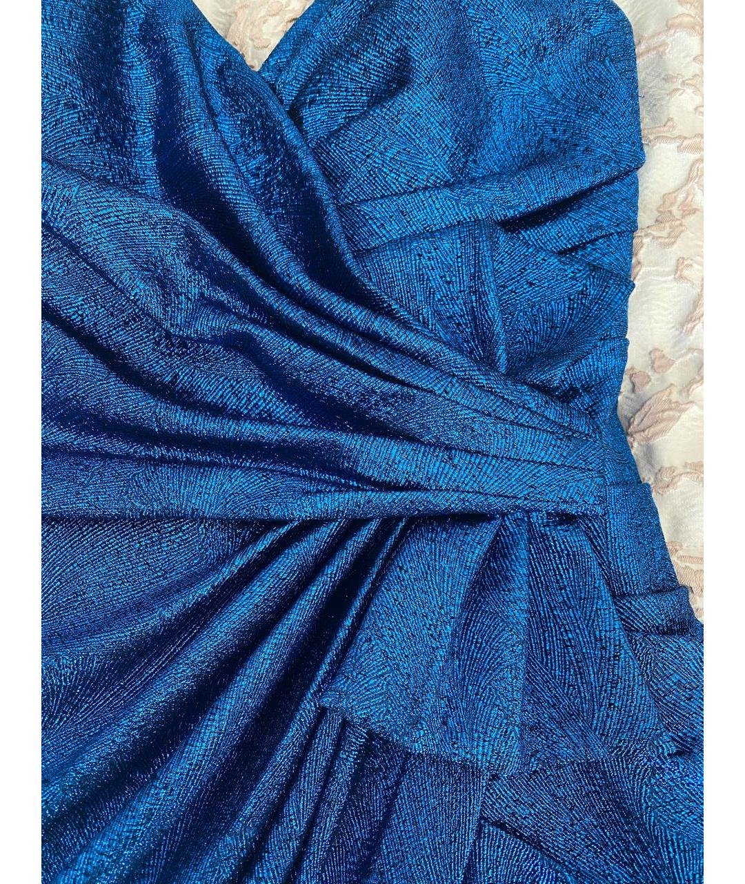 SAINT LAURENT Синее коктейльное платье, фото 4