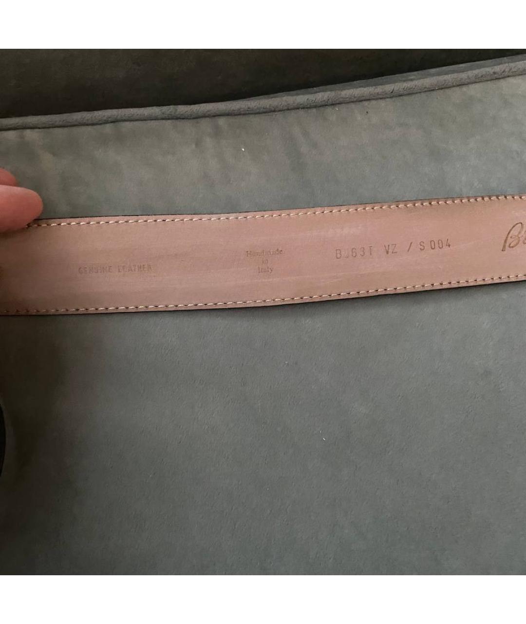 BRIONI Темно-синий кожаный ремень, фото 2