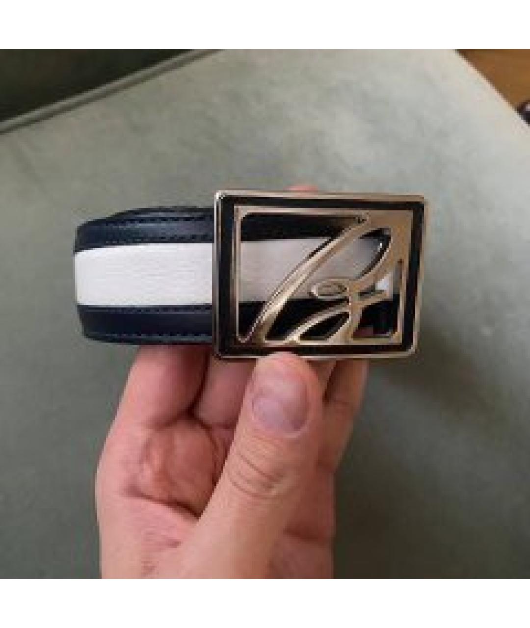 BRIONI Темно-синий кожаный ремень, фото 3