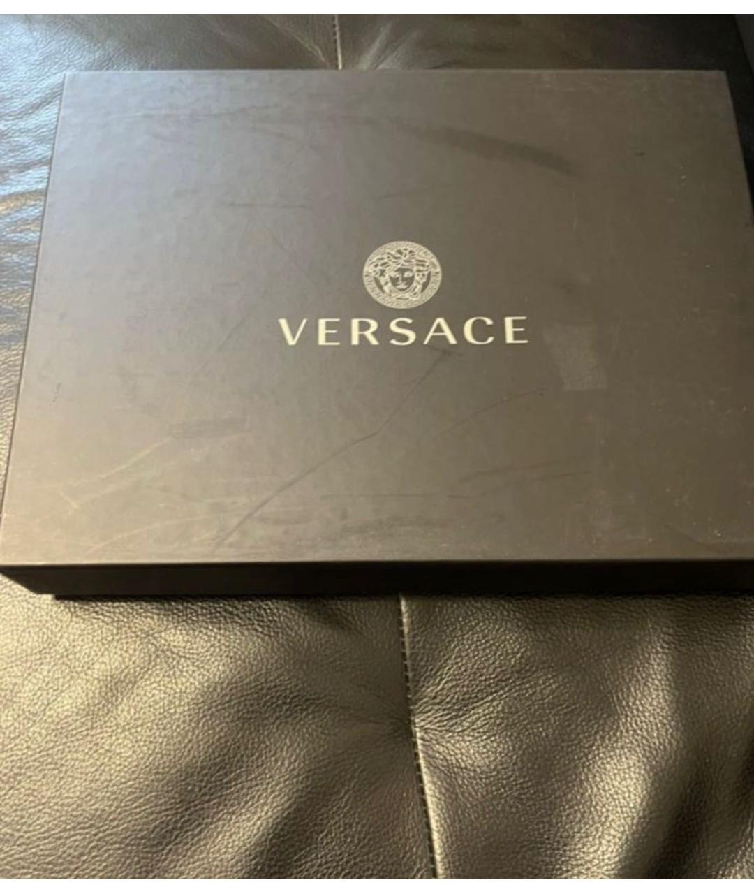 VERSACE Черная кожаная барсетка, фото 2