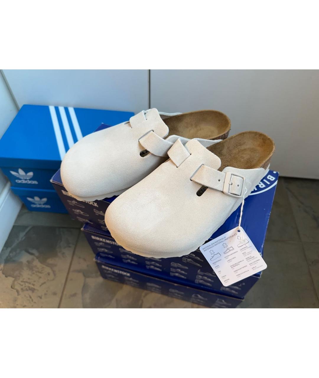 BIRKENSTOCK Серые замшевые сабо, фото 2