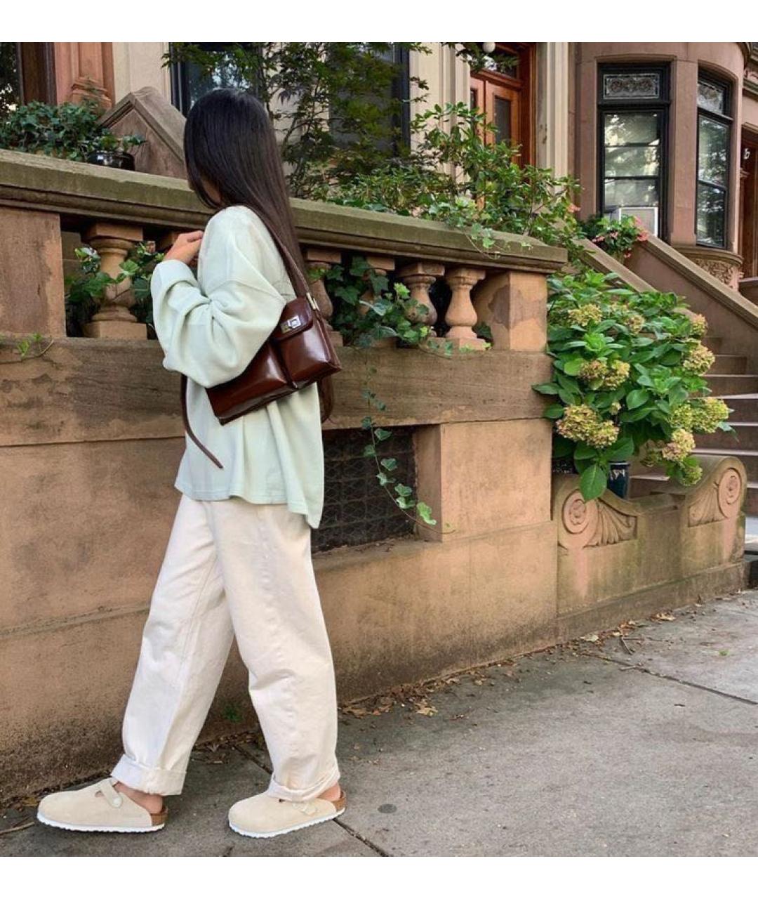 BIRKENSTOCK Серые замшевые сабо, фото 4