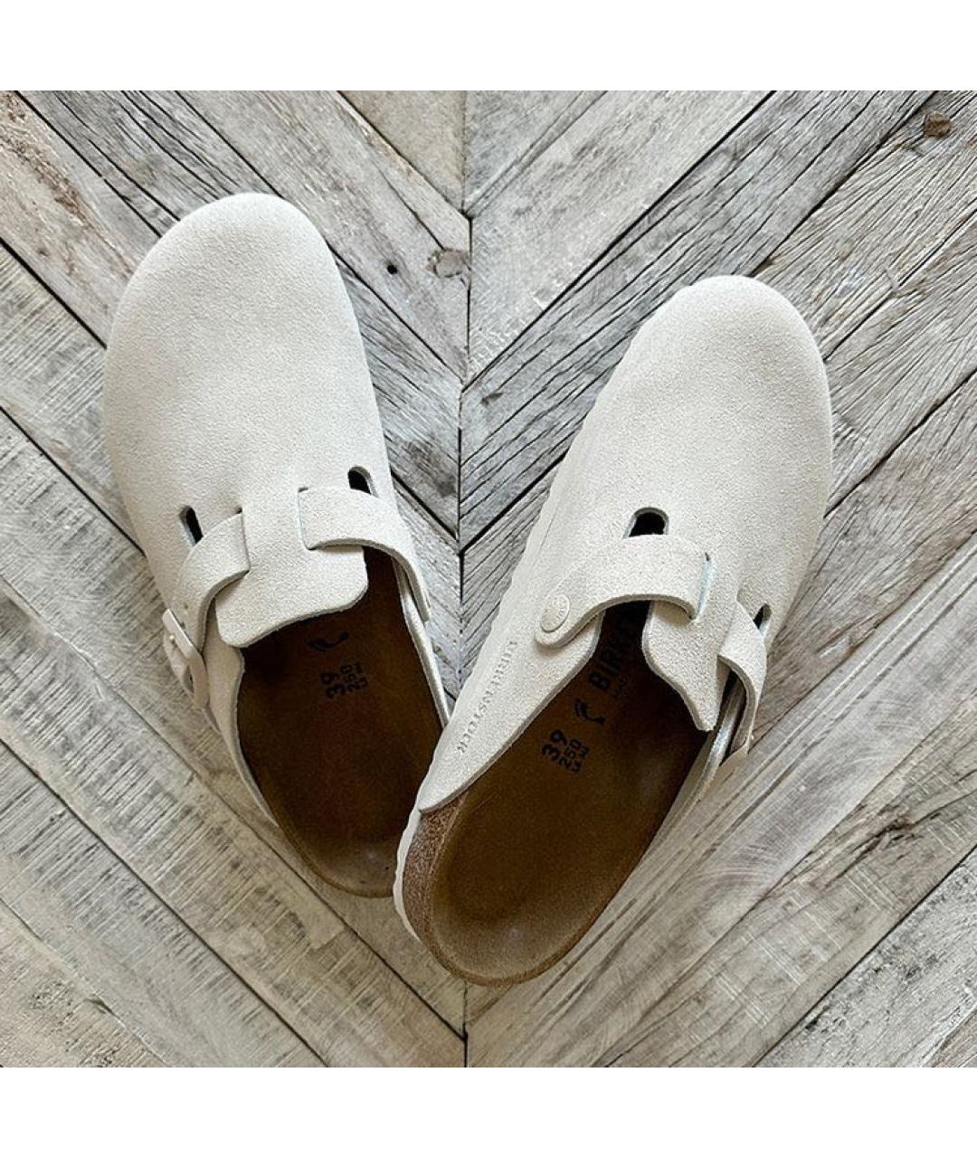 BIRKENSTOCK Серые замшевые сабо, фото 3