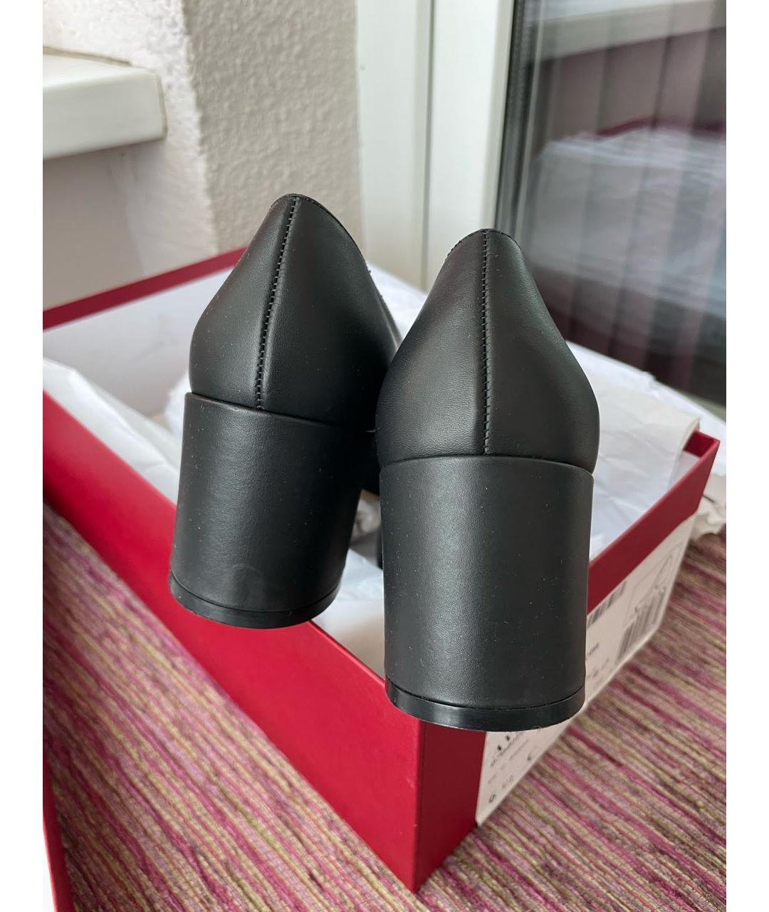 FERRAGAMO Черные кожаные туфли, фото 4