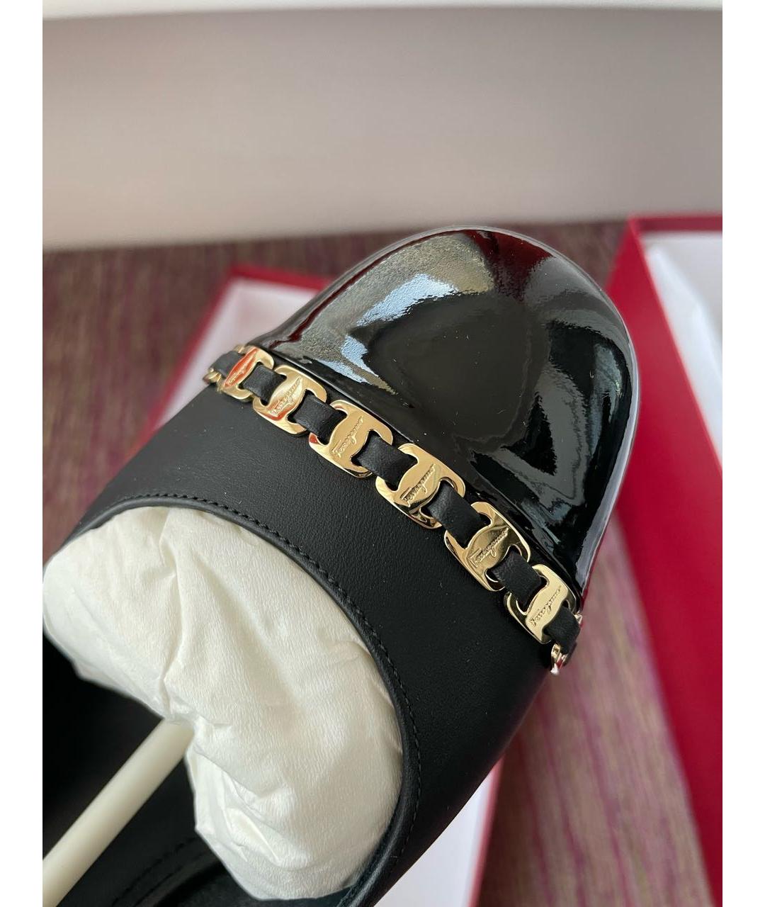 FERRAGAMO Черные кожаные туфли, фото 3
