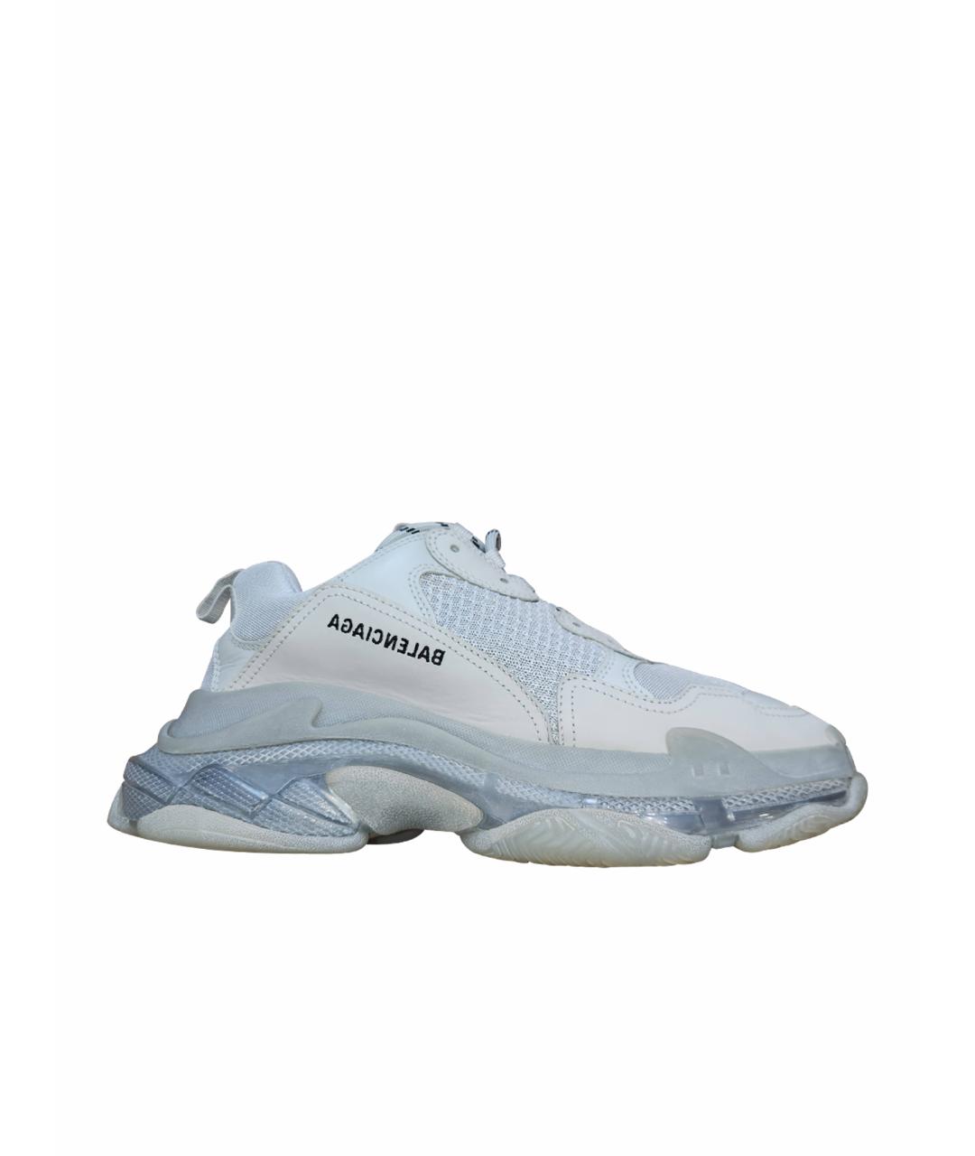 BALENCIAGA Синие кожаные высокие кроссовки / кеды, фото 1