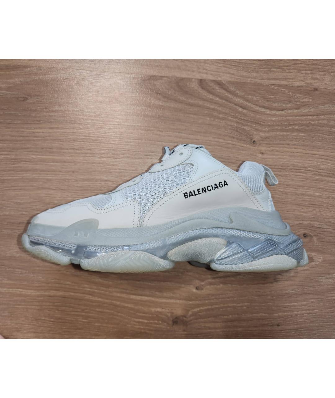 BALENCIAGA Синие кожаные высокие кроссовки / кеды, фото 8