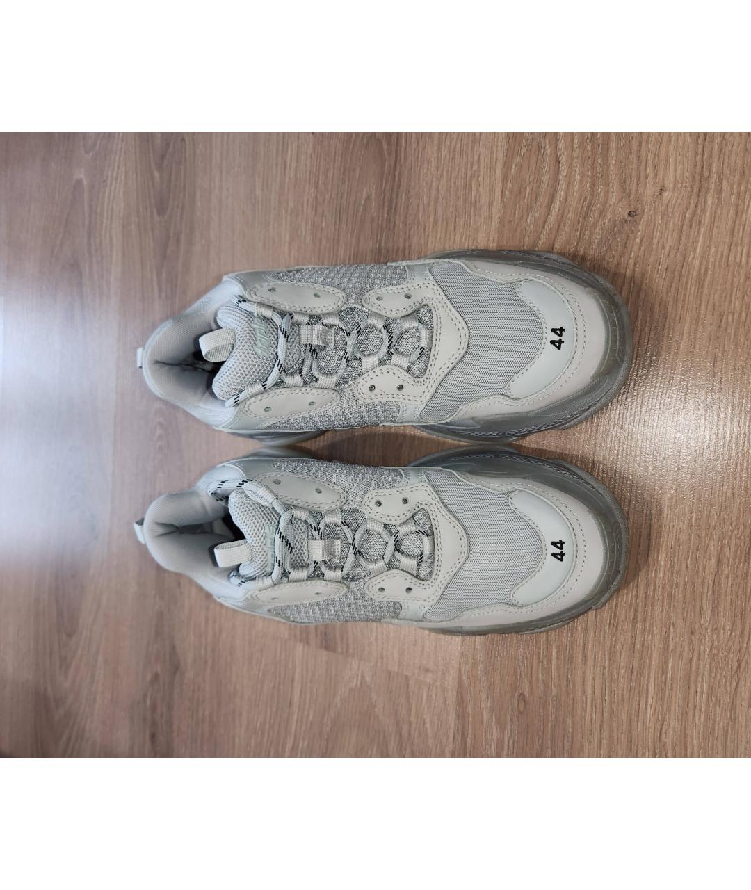 BALENCIAGA Синие кожаные высокие кроссовки / кеды, фото 2