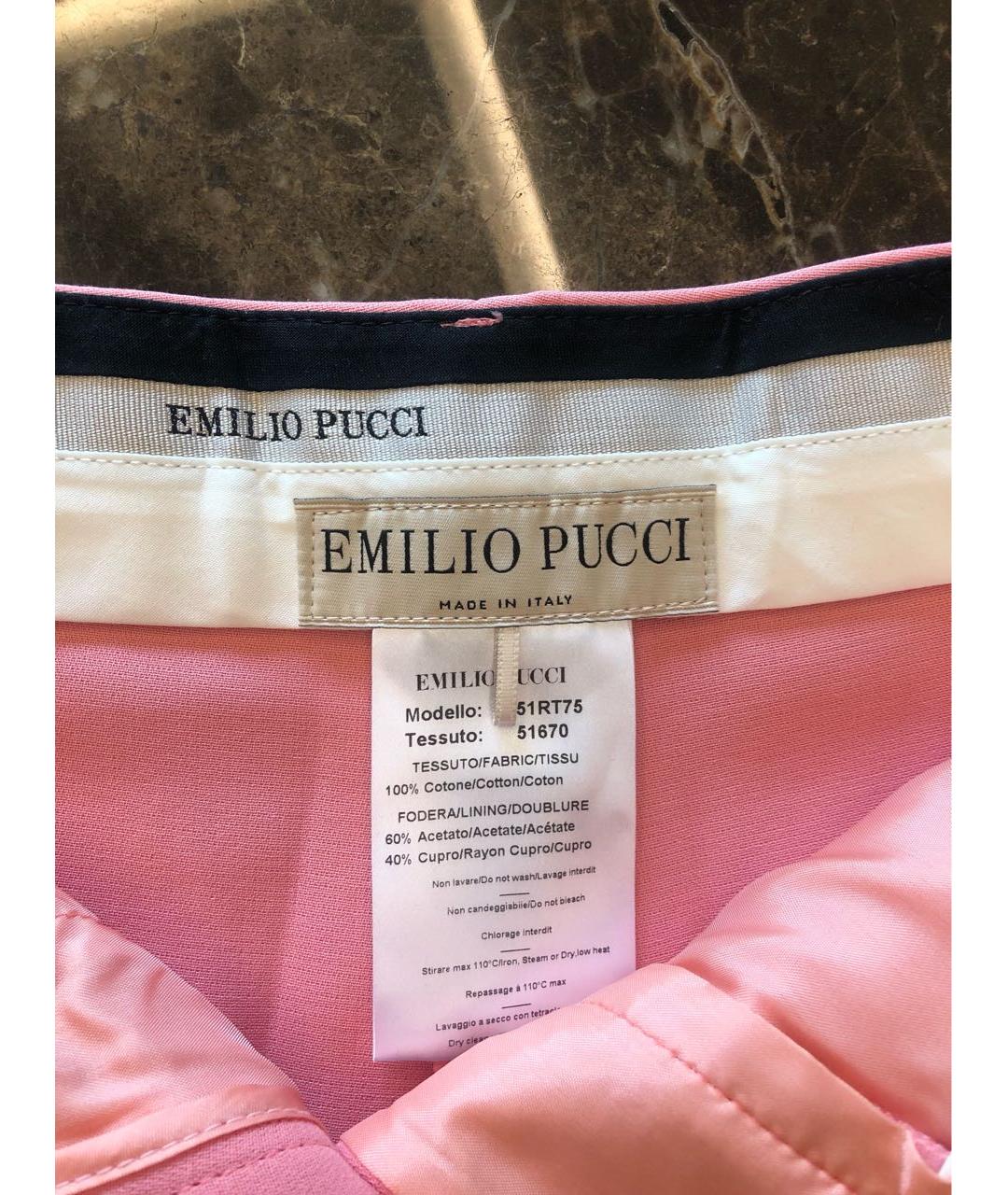 EMILIO PUCCI Коралловые хлопковые шорты, фото 4