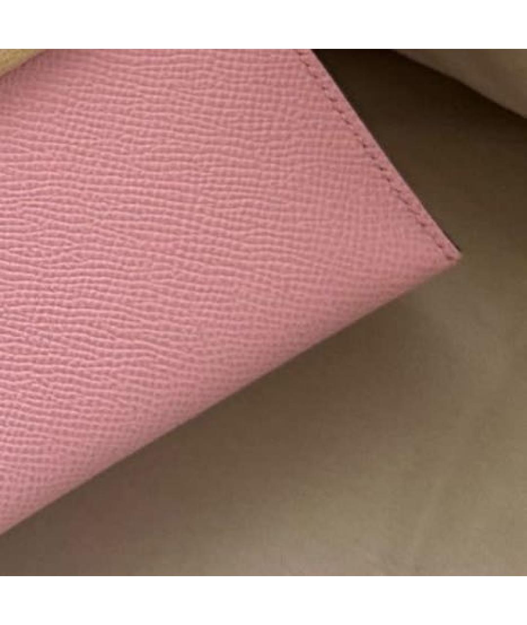 HERMES Розовая кожаная сумка через плечо, фото 3