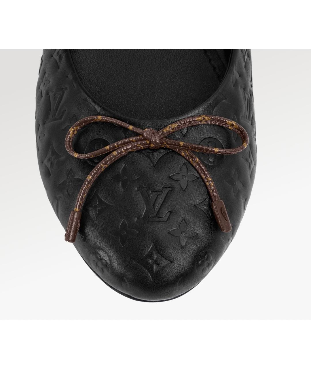 LOUIS VUITTON Черные кожаные балетки, фото 4