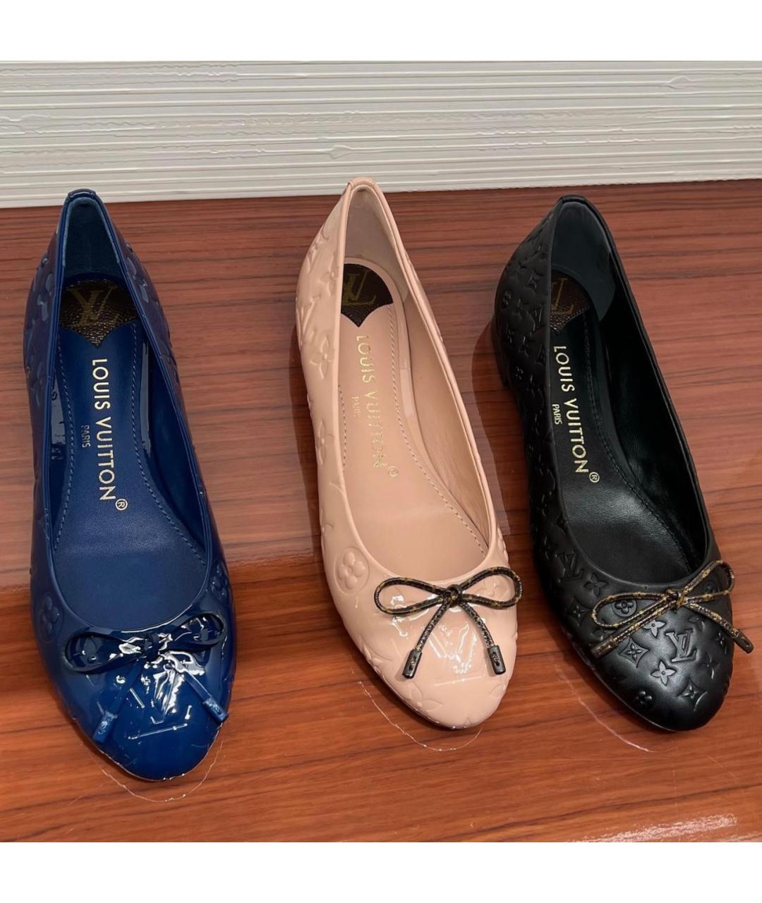 LOUIS VUITTON Черные кожаные балетки, фото 6