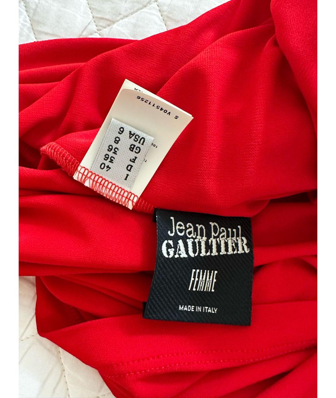 JEAN PAUL GAULTIER Красное повседневное платье, фото 5